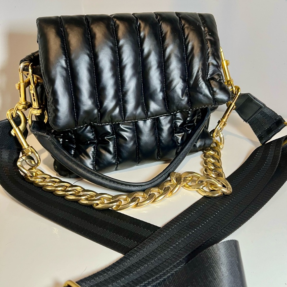 Think Royln Bar Bag Pearl Black Crossbody Shoulder Bag